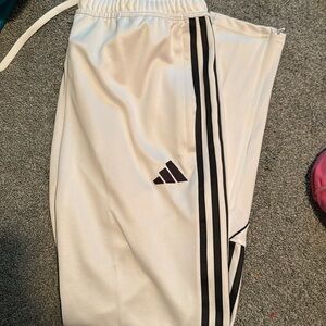 Adidas AeroReady regular fit zip ankle white football soccer pants
